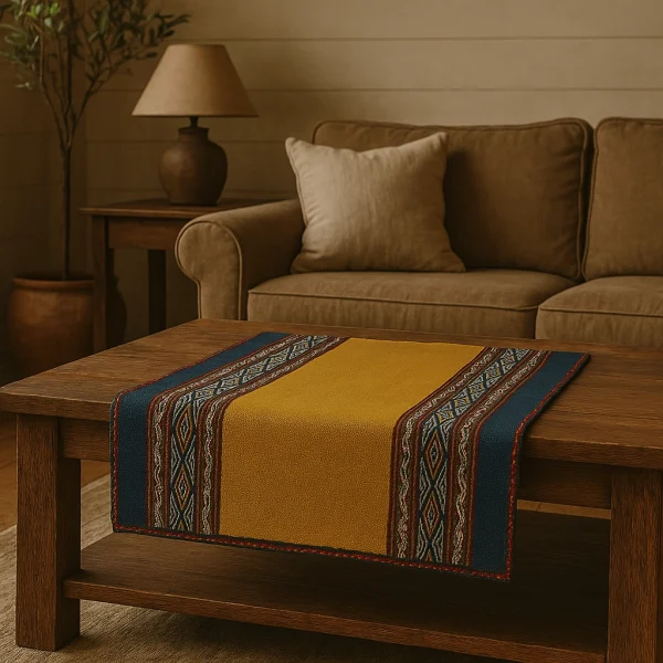 Textil Cuzqueño con cordoneria andina tejido a mano - Imagen 3